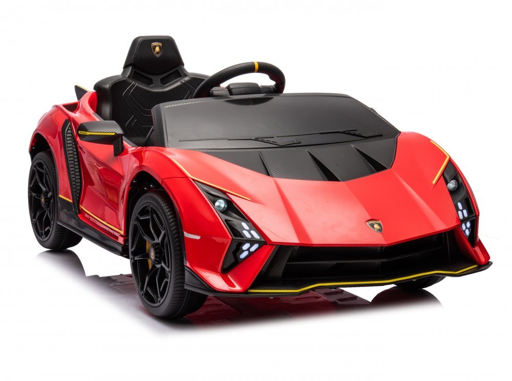 Lamborghini Masinuta electrica pentru copii Red 70W cu echipare Premium si licentaRoti din spuma EvaDeschidere usi Lambo doorLumini LEDScaun pieleSuspensiiSlow StartTelecomanda 24GCentura sigurantaPornire la buton