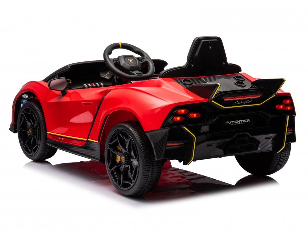 Lamborghini Masinuta electrica pentru copii Red 70W cu echipare Premium si licentaRoti din spuma EvaDeschidere usi Lambo doorLumini LEDScaun pieleSuspensiiSlow StartTelecomanda 24GCentura sigurantaPornire la buton