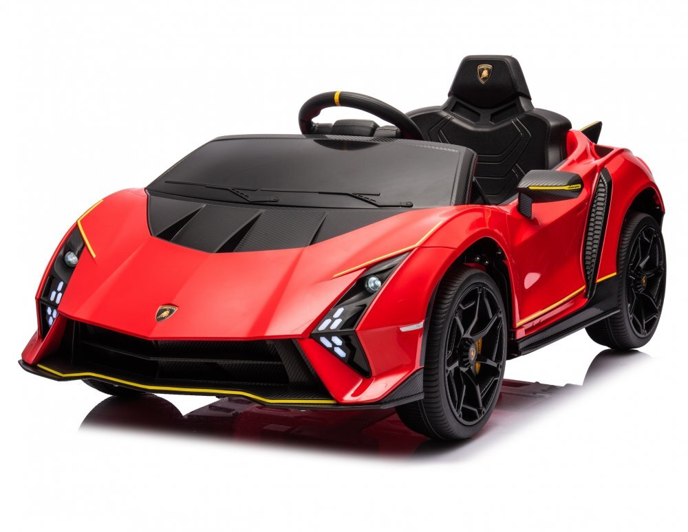 Lamborghini Masinuta electrica pentru copii Red 70W cu echipare Premium si licentaRoti din spuma EvaDeschidere usi Lambo doorLumini LEDScaun pieleSuspensiiSlow StartTelecomanda 24GCentura sigurantaPornire la buton
