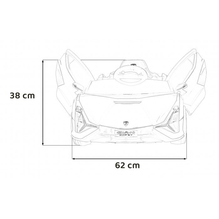 Lamborghini Masinuta electrica pentru copii Sian verde 106W cu telecomanda sunete suspensii panou audio scaun piele si roti din spuma Eva