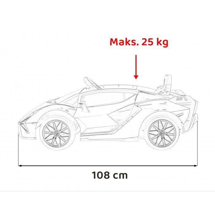 Lamborghini Masinuta electrica pentru copii Sian verde 106W cu telecomanda sunete suspensii panou audio scaun piele si roti din spuma Eva