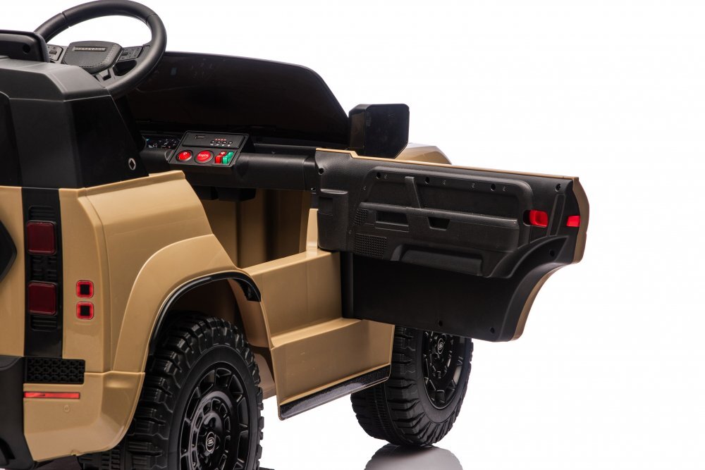 LAND ROVER Masinuta electrica pentru 2 copii Defender OCTA cu licentatelecomanda 2.4Gmotoare 2x200wacumulator 24Vdeschidere usilumini ledslow startsuspensiigreutate admisa 50 kg