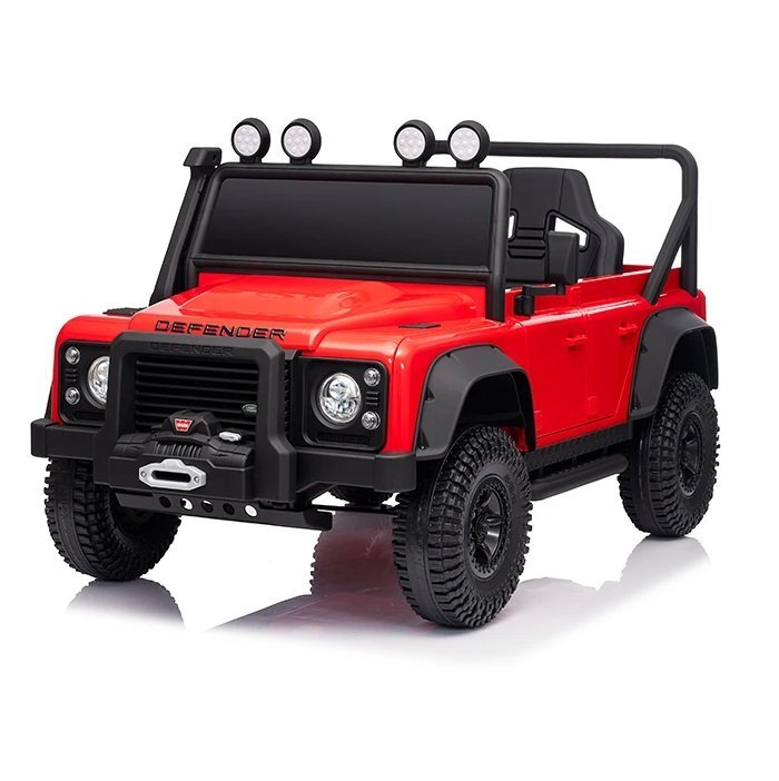 LAND ROVER Masinuta electrica pentru copii cu licenta Defender 110SVX 4x4 Concept cu Telecomanda 2.4GScaun din piele Acumulator 12V7Ah4 motoarex35wCentura de sigurantaSlow StartAfisaj baterieLumini LEDOglinzi