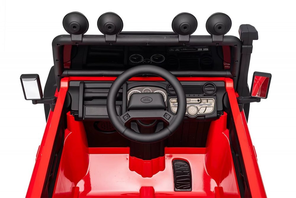 LAND ROVER Masinuta electrica pentru copii cu licenta Defender 110SVX 4x4 Concept cu Telecomanda 2.4GScaun din piele Acumulator 12V7Ah4 motoarex35wCentura de sigurantaSlow StartAfisaj baterieLumini LEDOglinzi