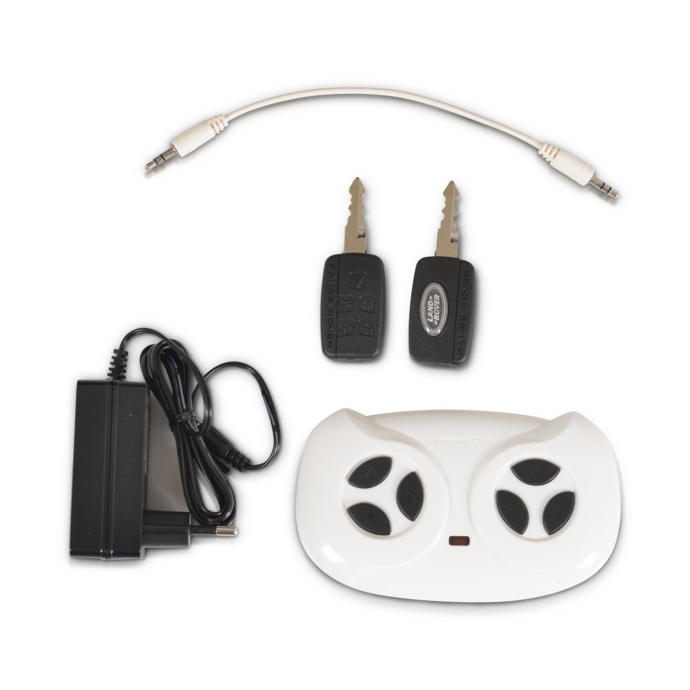 LAND ROVER Masinuta electrica pentru copii Range Rover Evoque painted Silver 70W cu echipare premium si licenta panou audio lumini deschidere usi si scaun din piele
