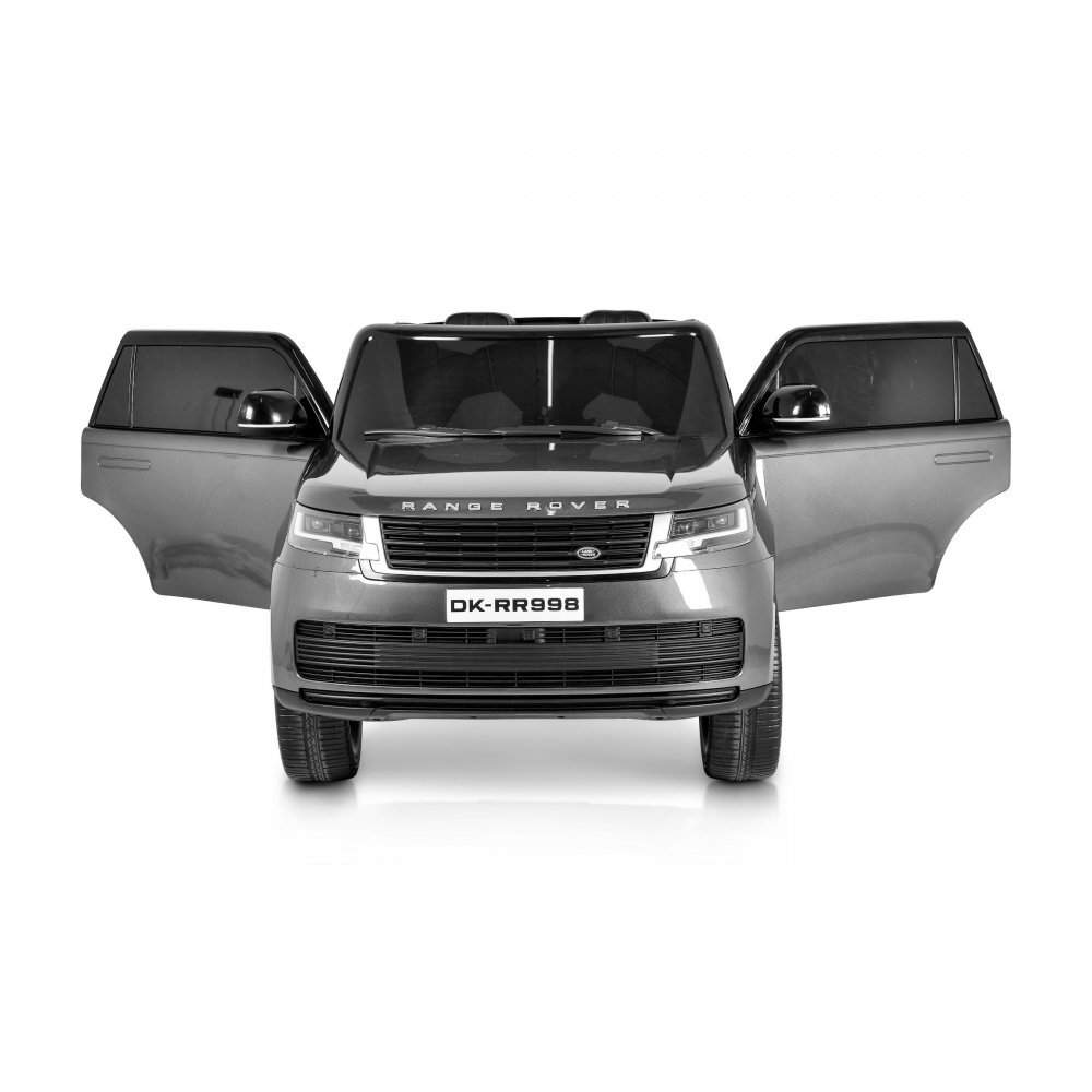LAND ROVER Masinuta electrica pentru copii Range Rover Painted Grey 24V 480W cu 2 locuri si echipare Premium panou audio lumini roti din spuma Eva Oglinzi retrovizoare si scaun din piele