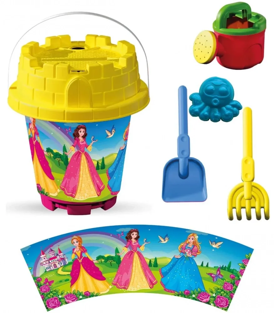 LEA TRADE Set cu galeata si accesorii pentru nisip si plaja 19 x 23 cm