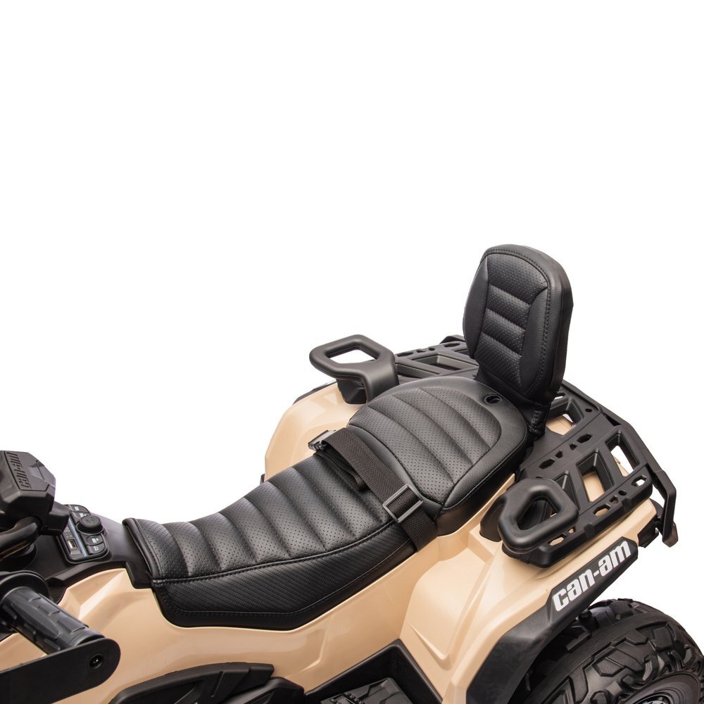 LeanToys Atv electric pentru copii Can Am Outlander black 4 motoare x 200W scaun cu piele ecologica roti eva lumini led panou multimedia usb sd mp3 si bluetooth