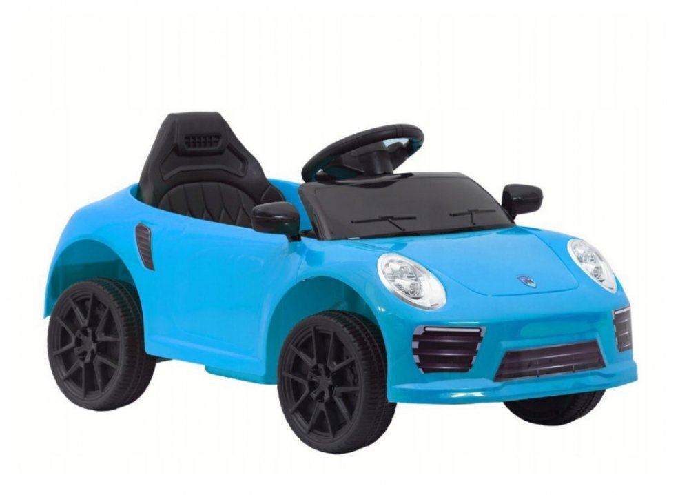 LeanToys Masinuta electrica pentru copii 90W cu telecomanda lumini si sunete 2 motoare frana automata si panou audio Blue