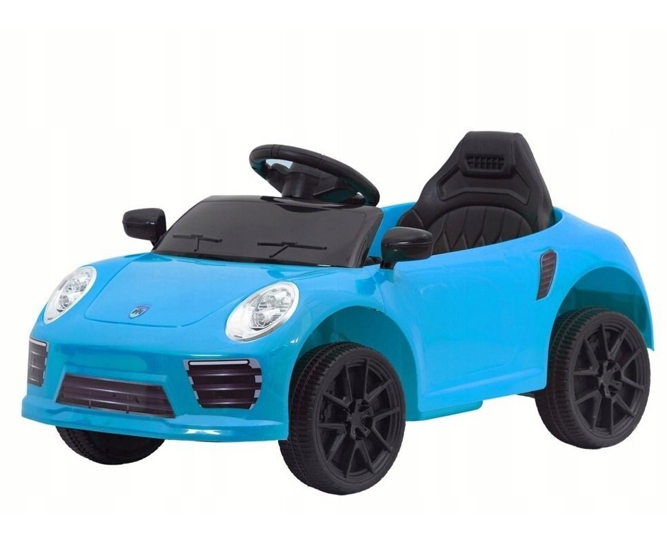 LeanToys Masinuta electrica pentru copii 90W cu telecomanda lumini si sunete 2 motoare frana automata si panou audio Blue