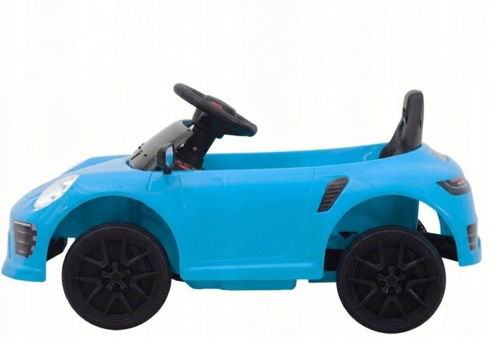 LeanToys Masinuta electrica pentru copii 90W cu telecomanda lumini si sunete 2 motoare frana automata si panou audio Blue