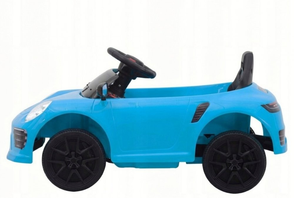 LeanToys Masinuta electrica pentru copii 90W cu telecomanda lumini si sunete 2 motoare frana automata si panou audio Blue