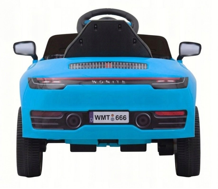 LeanToys Masinuta electrica pentru copii 90W cu telecomanda lumini si sunete 2 motoare frana automata si panou audio Blue