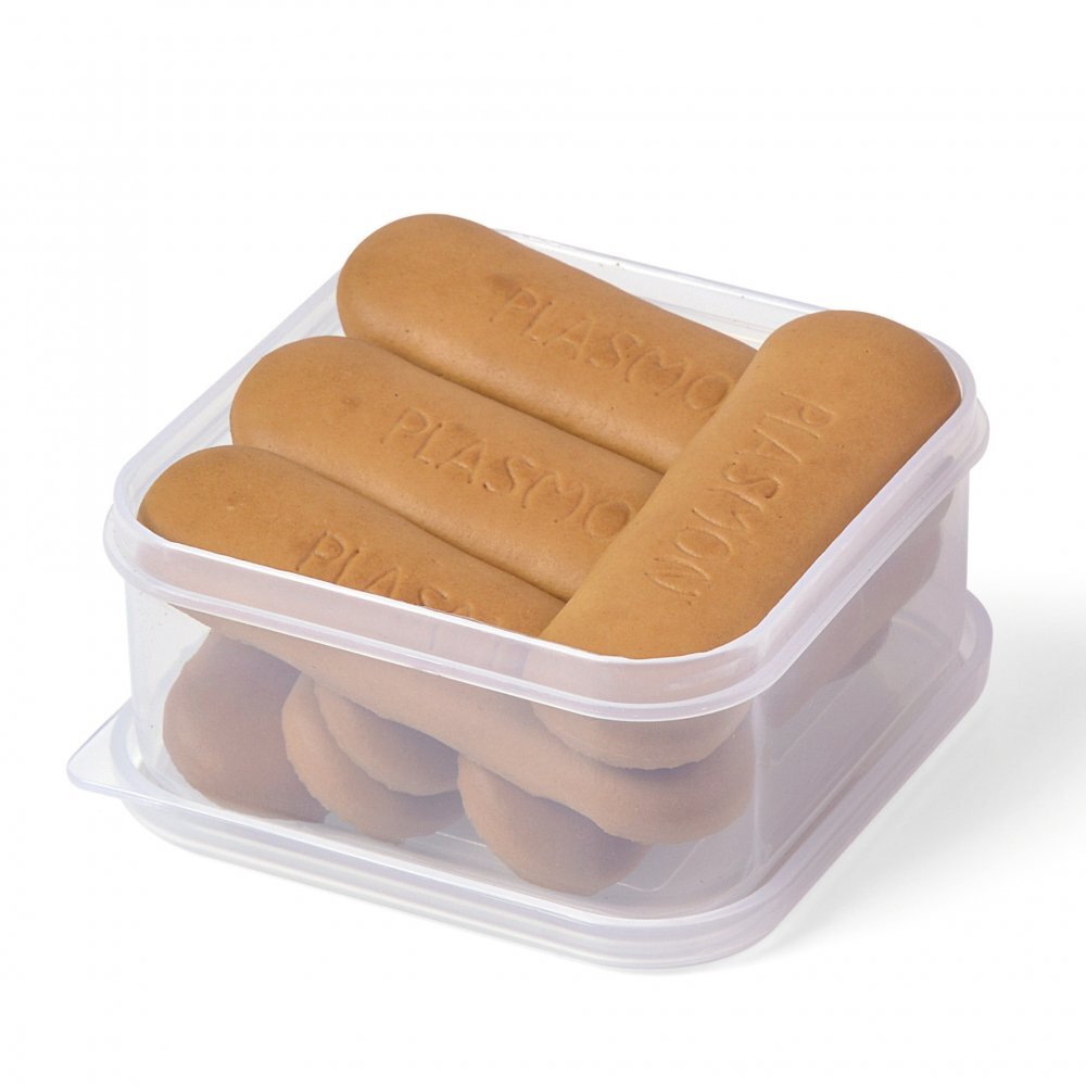 Lebez Set 4 caserole pranz din tritan transparent