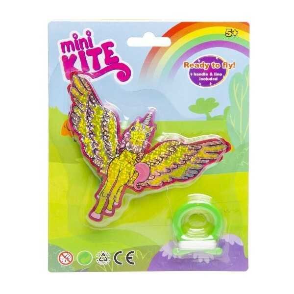 LG Imports Mini Zmeu lungime 10 cm Unicorn galben