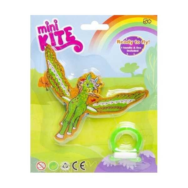 LG Imports Mini Zmeu lungime 10 cm Unicorn verde