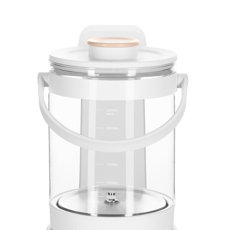 Lionelo Aparat pentru incalzirea si declorizarea apei Babypresto 2.0 alb pentru lapte praf cu lampa UV rezervor 3l lumina de noapte dozare 30-300 ml 1200 W si afisaj digital