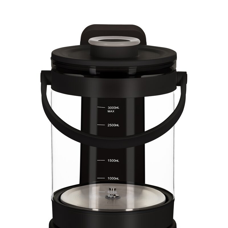 Lionelo Aparat pentru incalzirea si declorizarea apei Babypresto 2.0 Negru pentru lapte praf lampa UV rezervor 3l lumina de noapte dozare 30-300 ml 1200 W afisaj digital