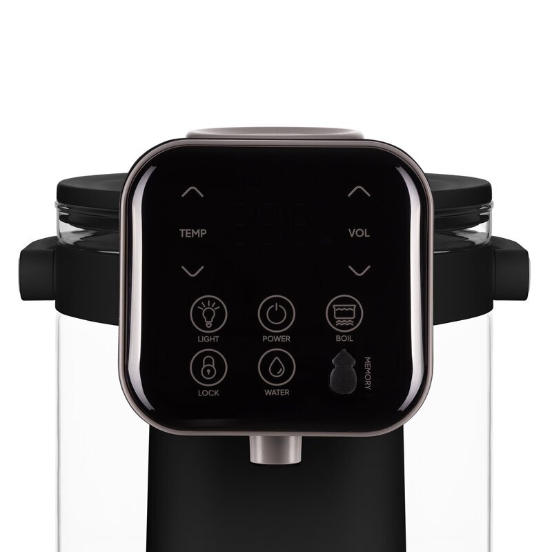 Lionelo Aparat pentru incalzirea si declorizarea apei Babypresto 2.0 Negru pentru lapte praf lampa UV rezervor 3l lumina de noapte dozare 30-300 ml 1200 W afisaj digital