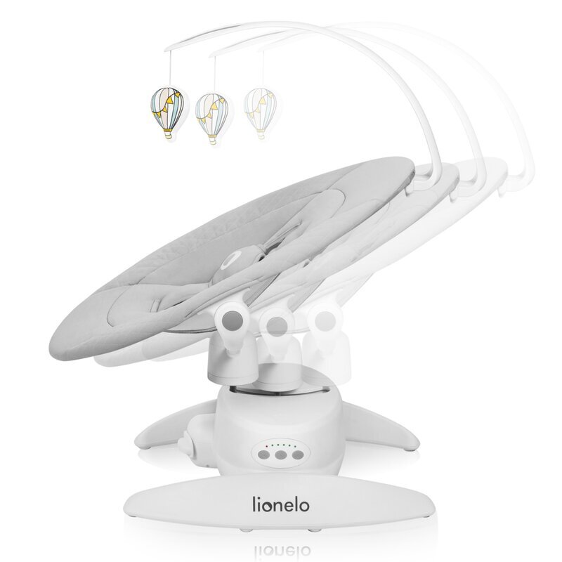 Lionelo Balansoar Iris Gri 2 in 1 Rotire 360 grade Electric Cu 3 moduri de leganare Cu 5 trepte de viteza Cu 3 pozitii de inclinare Pana la 9 kg