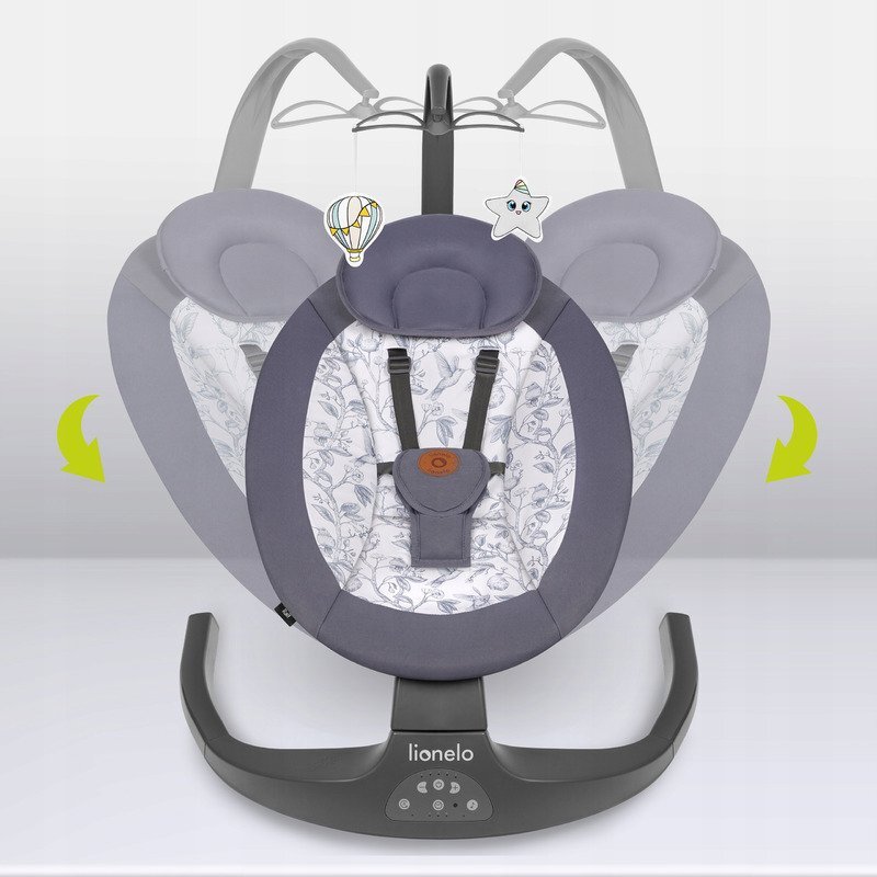 Lionelo Balansoar si sezlong copii Ralf 2 in 1 electric Gri Grafit