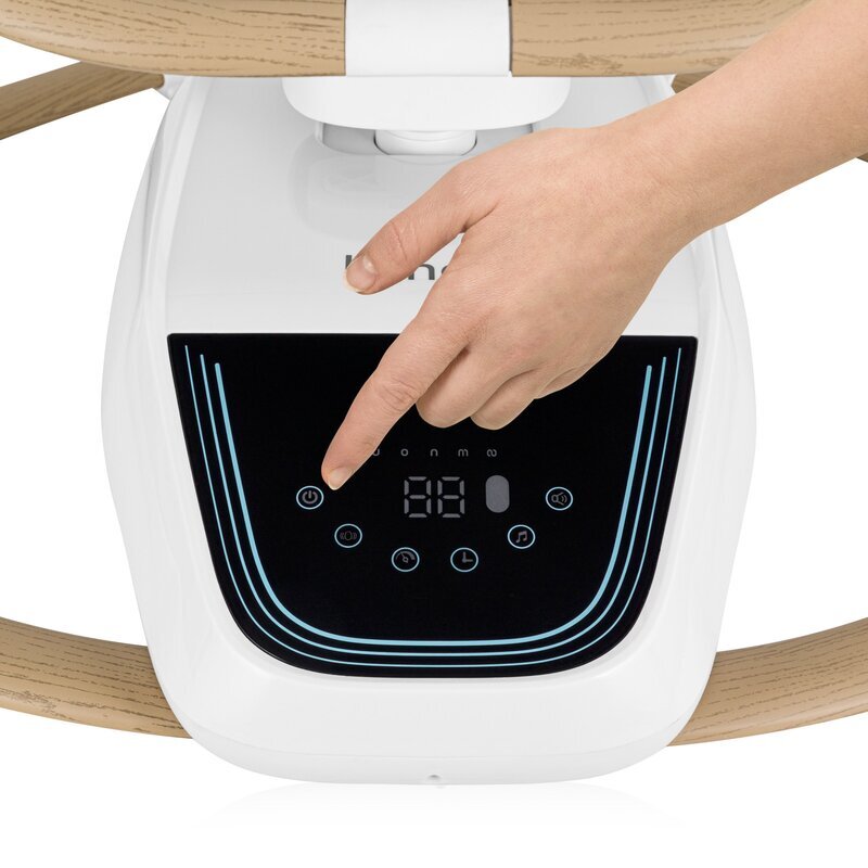 Lionelo Balansoar si sezlong electric Olivia Bej 2 in 1 cu leganare 3D 5 moduri de balansare in mai multe directii 13 melodii scaun pivotant la 180 grade reglabil cu arcada jucarii