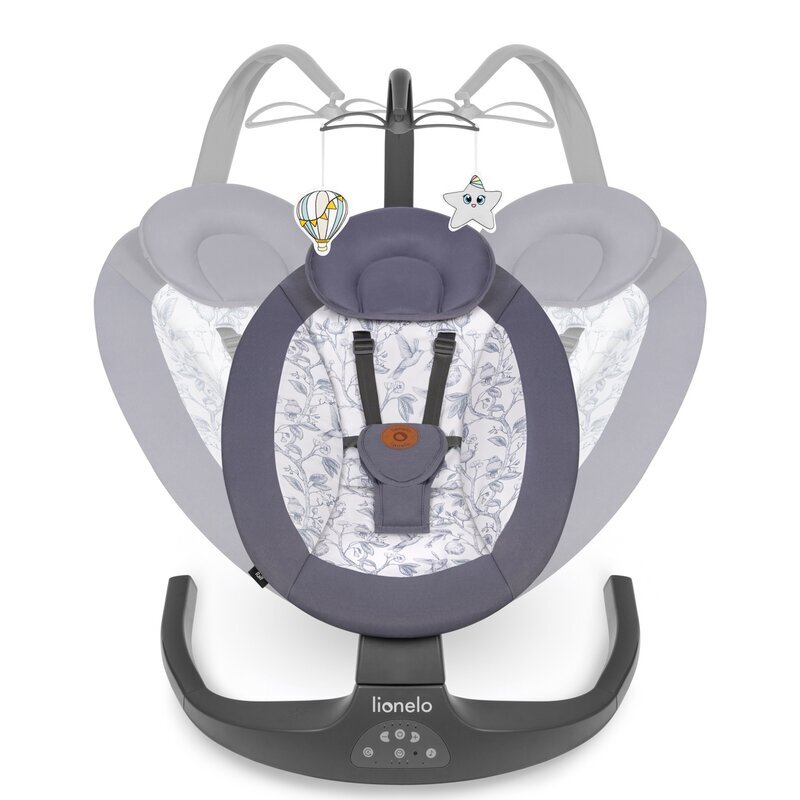 Lionelo Balansoar si sezlong Ralf 2 in 1 electric cu telecomanda si cablu USB GriAlb