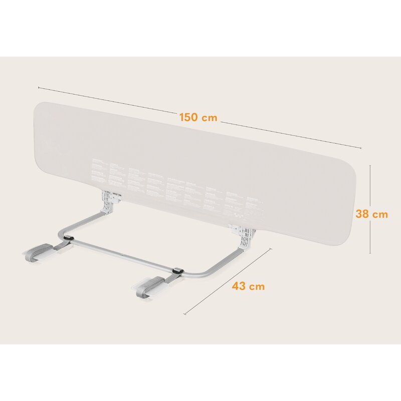 Lionelo Bariera de protectie pentru pat Lora XL 150x46 cm bej