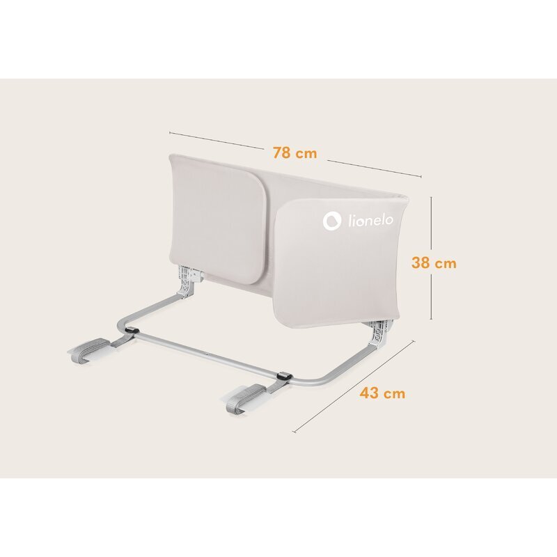Lionelo Bariera de protectie pentru pat Lora XL 150x46 cm bej