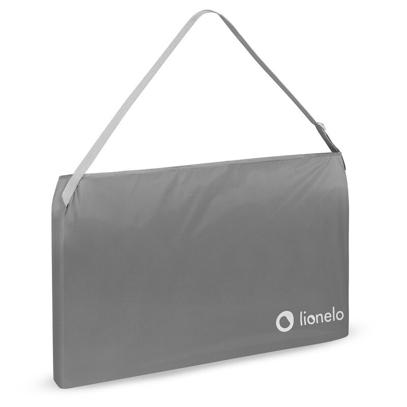 Lionelo Bariera de protectie pentru pat Lora XL Gri pliabila sistem de blocare StandSafe geanta de transport inclusa Conform cu BS 79722001+A12009