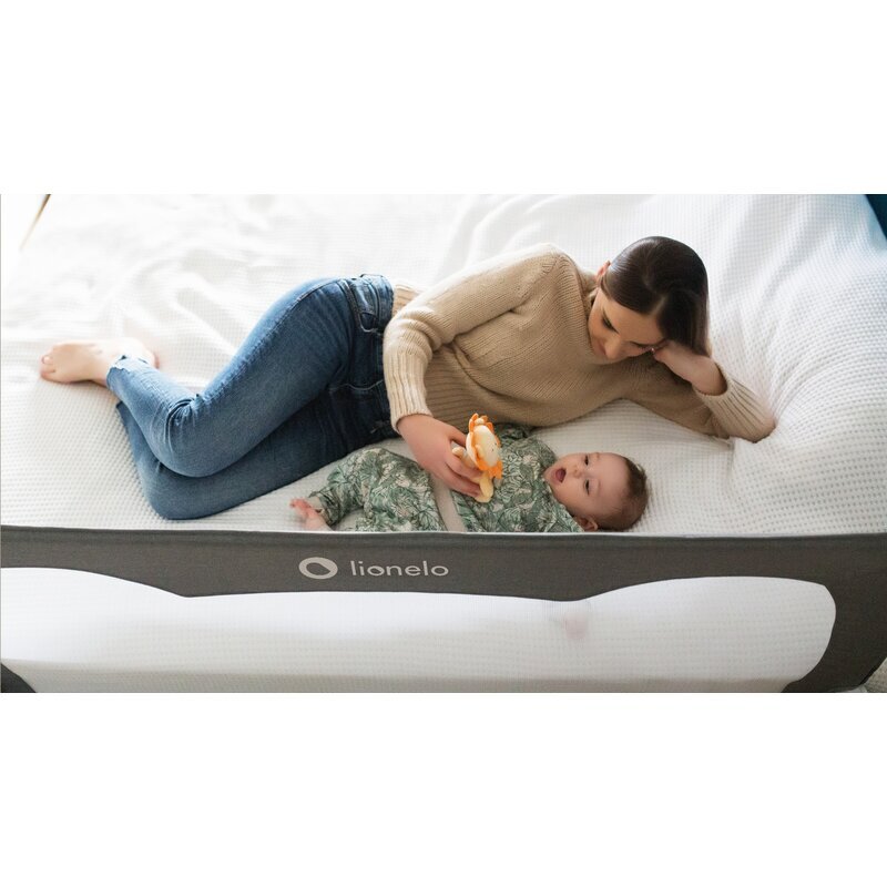 Lionelo Bariera protectie pat Hanna 150x66 cm gri