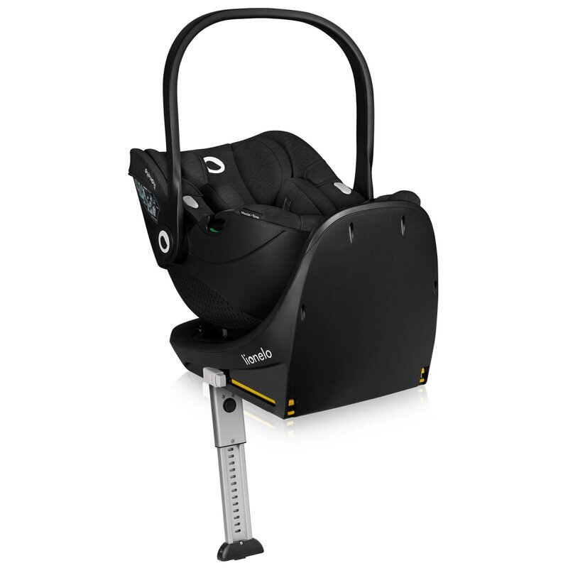Lionelo Baza scaun auto i-Size Moxie Negru rotativa 360 cu isofix si picior stabilizator indicatori pentru instalare corecta