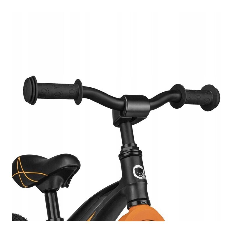 Lionelo Bicicleta copii fara pedale Bart Air negru 12 inch cu roti gonflabile constructie din magneziu greutate foarte mica scaun si ghidon reglabile pe inaltime greutate maxima suportata 30 kg