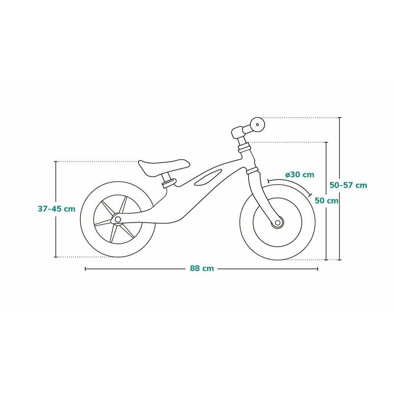 Lionelo Bicicleta copii fara pedale Bart Air Pink Violet 12 inch cu roti gonflabile constructie din magneziu greutate foarte mica scaun si ghidon reglabile pe inaltime greutate maxima suportata 30 kg