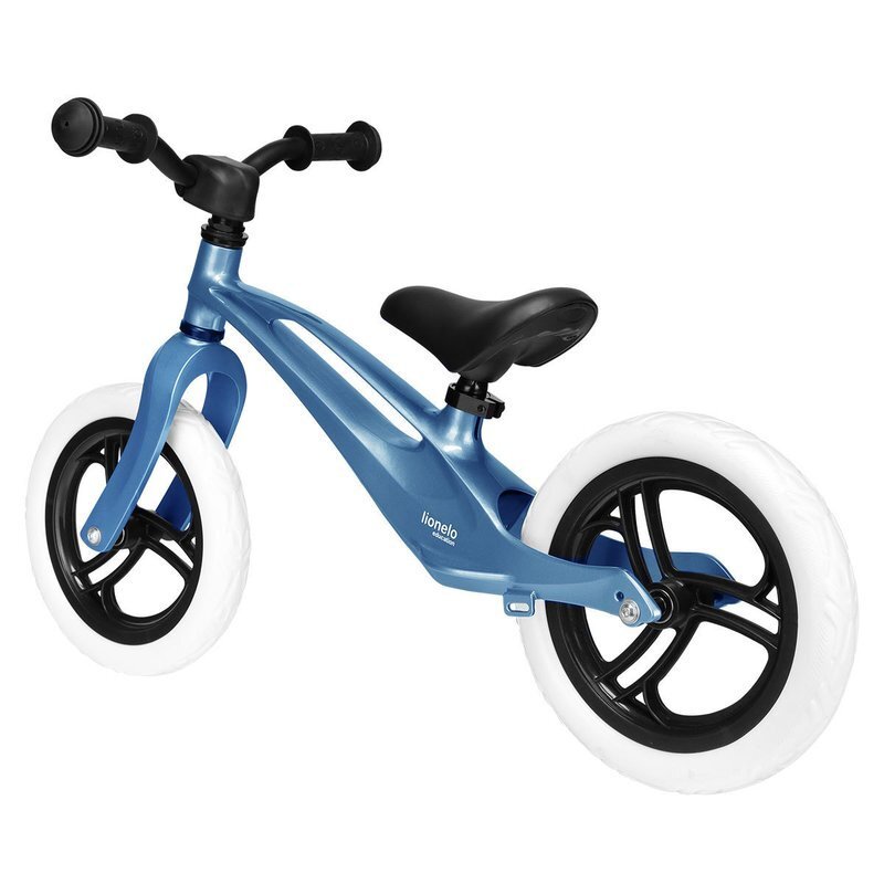 Lionelo Bicicleta copii fara pedale Bart Sky Blue 12 inch constructie din magneziu greutate foarte mica roti din spuma EVA reglabila de la 2 ani pana la 30 kg