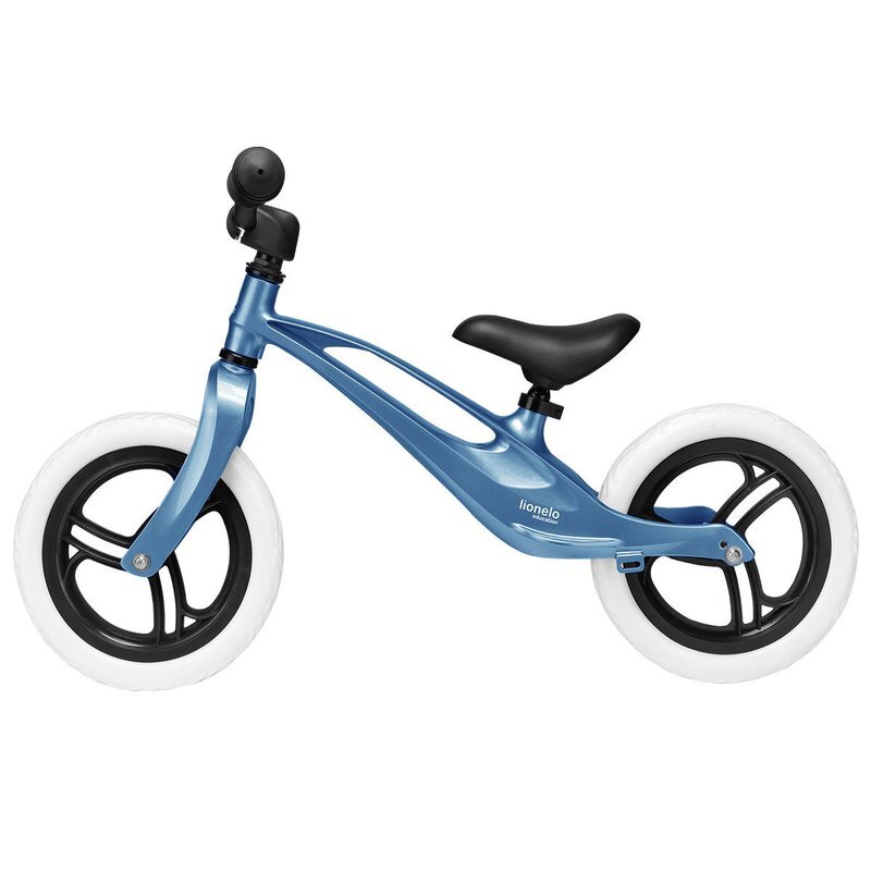 Lionelo Bicicleta copii fara pedale Bart Sky Blue 12 inch constructie din magneziu greutate foarte mica roti din spuma EVA reglabila de la 2 ani pana la 30 kg