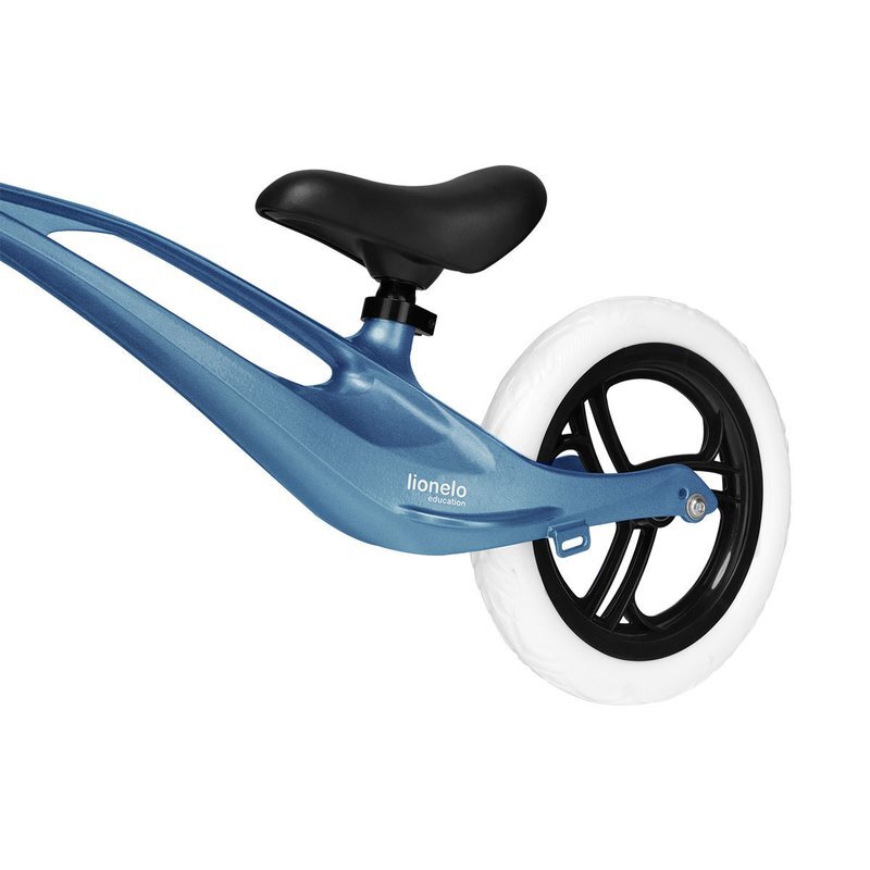 Lionelo Bicicleta copii fara pedale Bart Sky Blue 12 inch constructie din magneziu greutate foarte mica roti din spuma EVA reglabila de la 2 ani pana la 30 kg