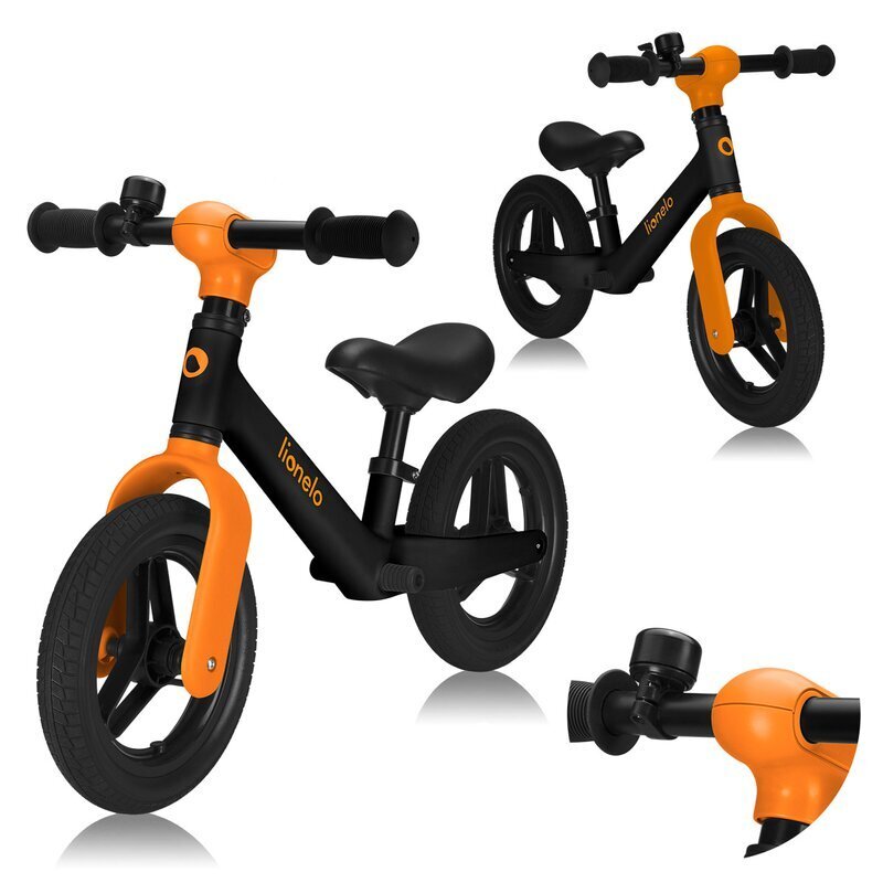 Lionelo Bicicleta fara pedale Toni Portocaliu cu ghidon si sa reglabile ultra usoara 2.8 Kg 18 luni+ sustine 30 kg conform cu standardul EN71-123 certificata TUV SUD