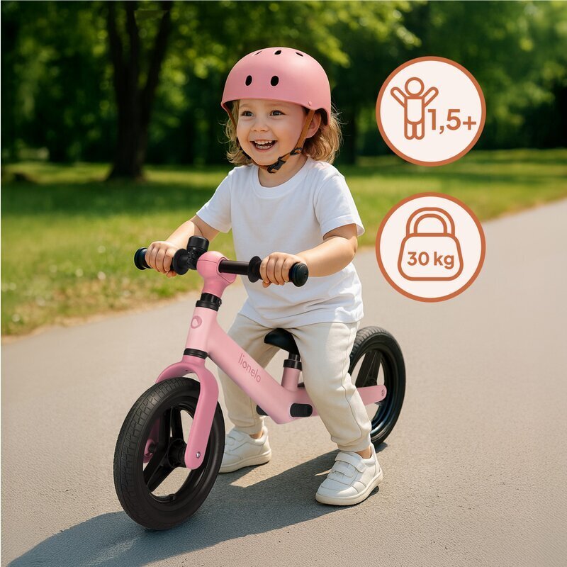 Lionelo Bicicleta fara pedale Toni Roz cu ghidon si sa reglabile ultra usoara 2.8 kg 18 luni+ sustine 30 kg conform cu standardul EN71-123 certificata TUV SUD