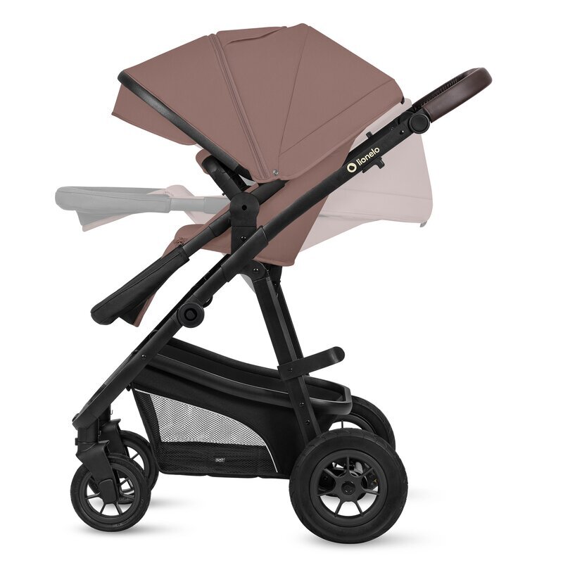 Lionelo Carucior 3 in 1 Bianka Bej Taupe transformabil cadru aluminiu landou si salteluta moale multiple accesorii sustine 22 kg 0 luni+ EN14662014+AC2015 EN1888