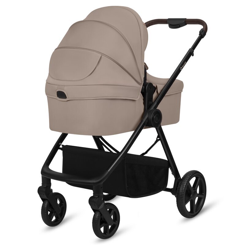 Lionelo Carucior 3 in 1 pentru copii Greet Bej pana la 22 kg cadru aluminiu salteluta moale reversibil cu accesorii suport pentru picioare spatar reglabil