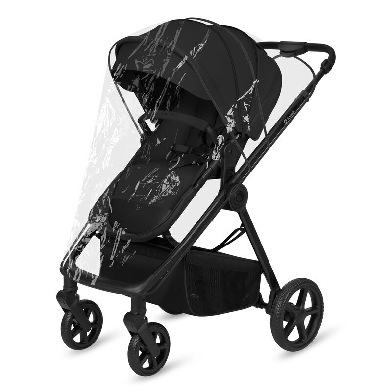 Lionelo Carucior 3 in 1 pentru copii Greet Negru pana la 22 kg cadru aluminiu salteluta moale reversibil cu accesorii suport pentru picioare spatar reglabil