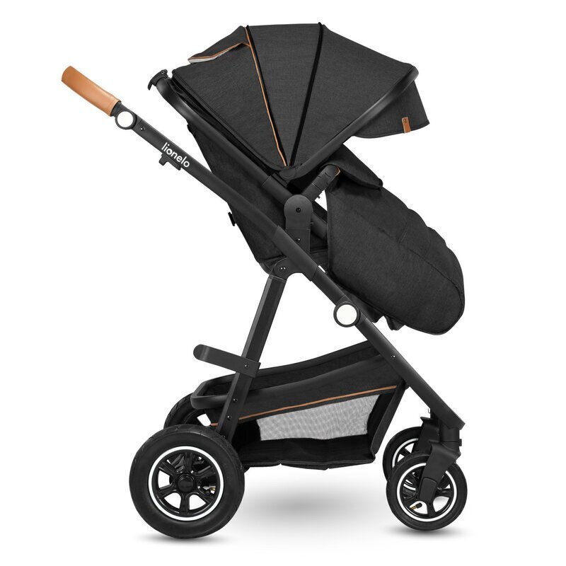 Lionelo Carucior Amber 2 in 1 Cadru aluminiu Cu landou intarit si salteluta moale Reversibil Maner ajustabil Huse pentru picioare ploaie Plasa de tantari Geanta parinti Sarcina maxima 22 kg Standard de siguranta EN18