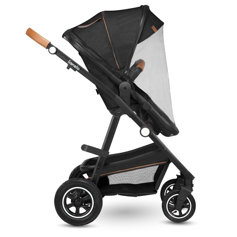 Lionelo Carucior Amber 2 in 1 Cadru aluminiu Cu landou intarit si salteluta moale Reversibil Maner ajustabil Huse pentru picioare ploaie Plasa de tantari Geanta parinti Sarcina maxima 22 kg Standard de siguranta EN18