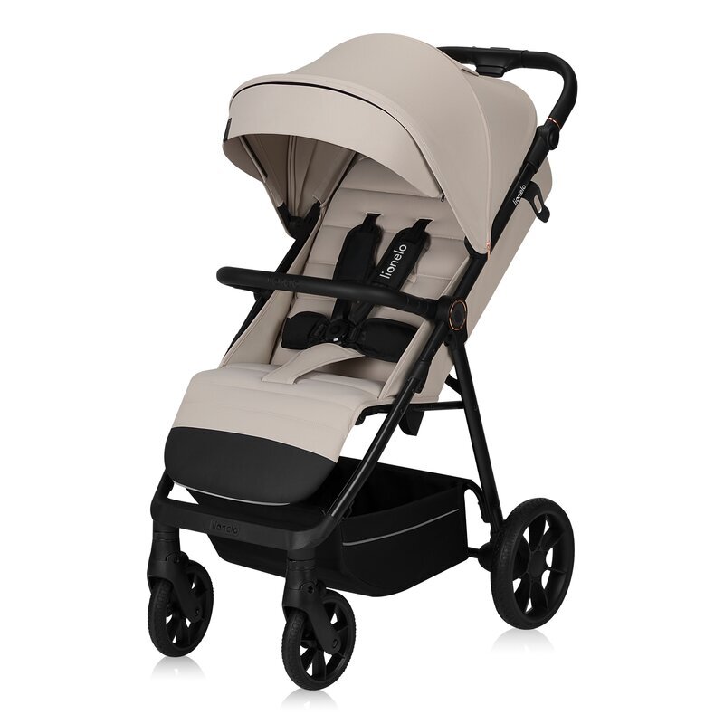 Lionelo Carucior pentru copii Iva Bej sport sustine 22 kg spatar reglabil suspensii maner ajustabil
