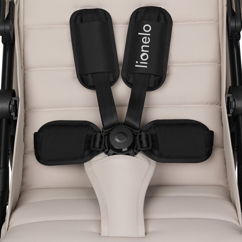 Lionelo Carucior pentru copii Iva Bej sport sustine 22 kg spatar reglabil suspensii maner ajustabil