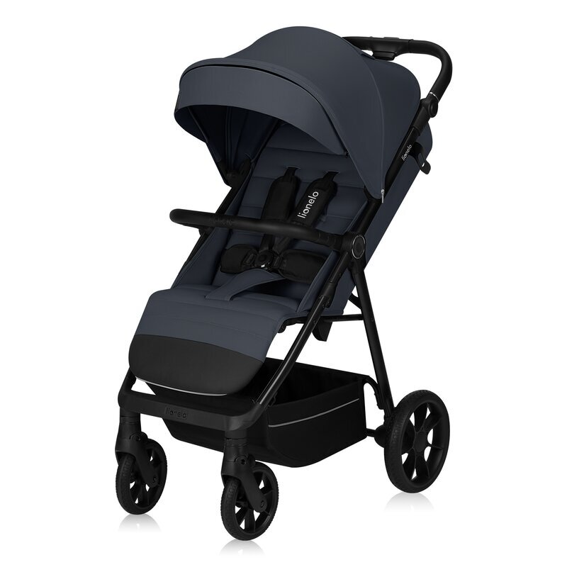 Lionelo Carucior pentru copii Iva Gri sport sustine 22 kg spatar reglabil suspensii maner ajustabil