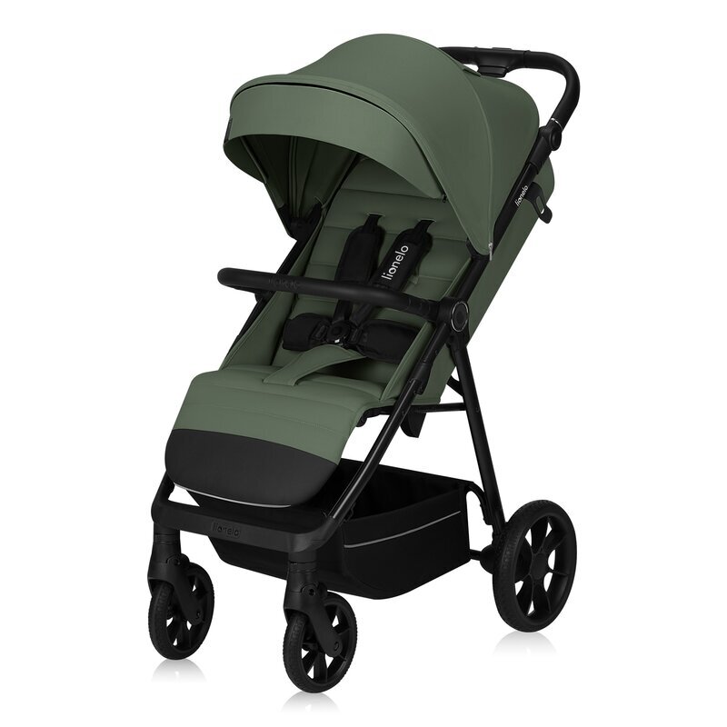 Lionelo Carucior pentru copii Iva Verde sport sustine 22 kg spatar reglabil suspensii maner ajustabil