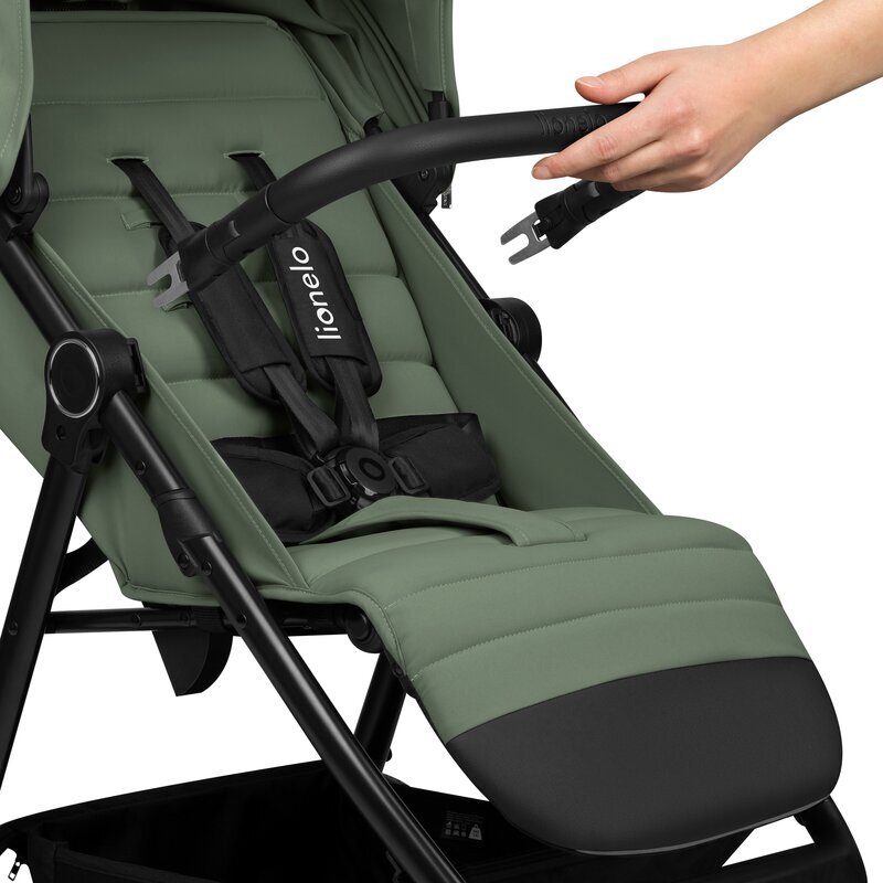 Lionelo Carucior pentru copii Iva Verde sport sustine 22 kg spatar reglabil suspensii maner ajustabil