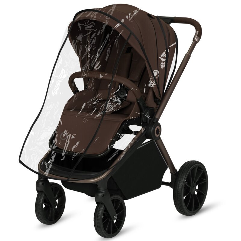 Lionelo Carucior pentru copii Mika Plus Mocha Mousse sport cadru din aluminiu copertina XXL spatar reglabil accesorii pana la 22 kg EN1888-1